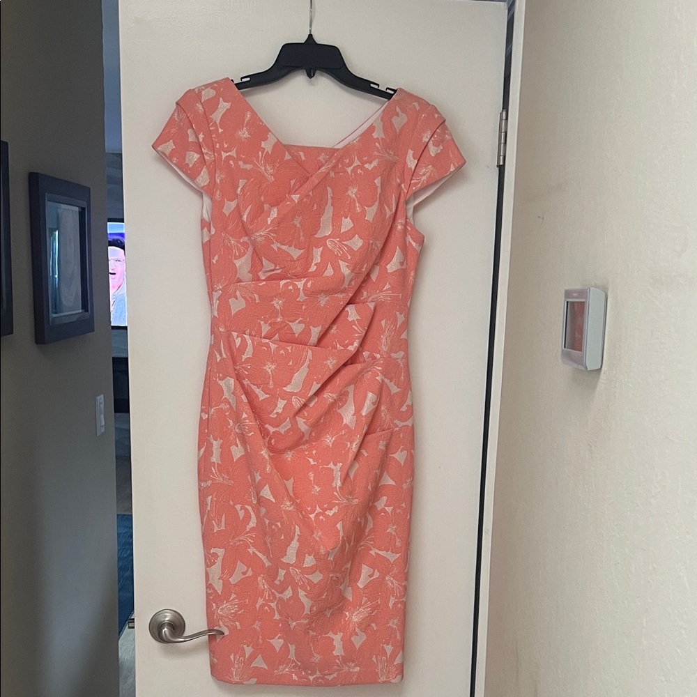 Elegant Coral and White Dress